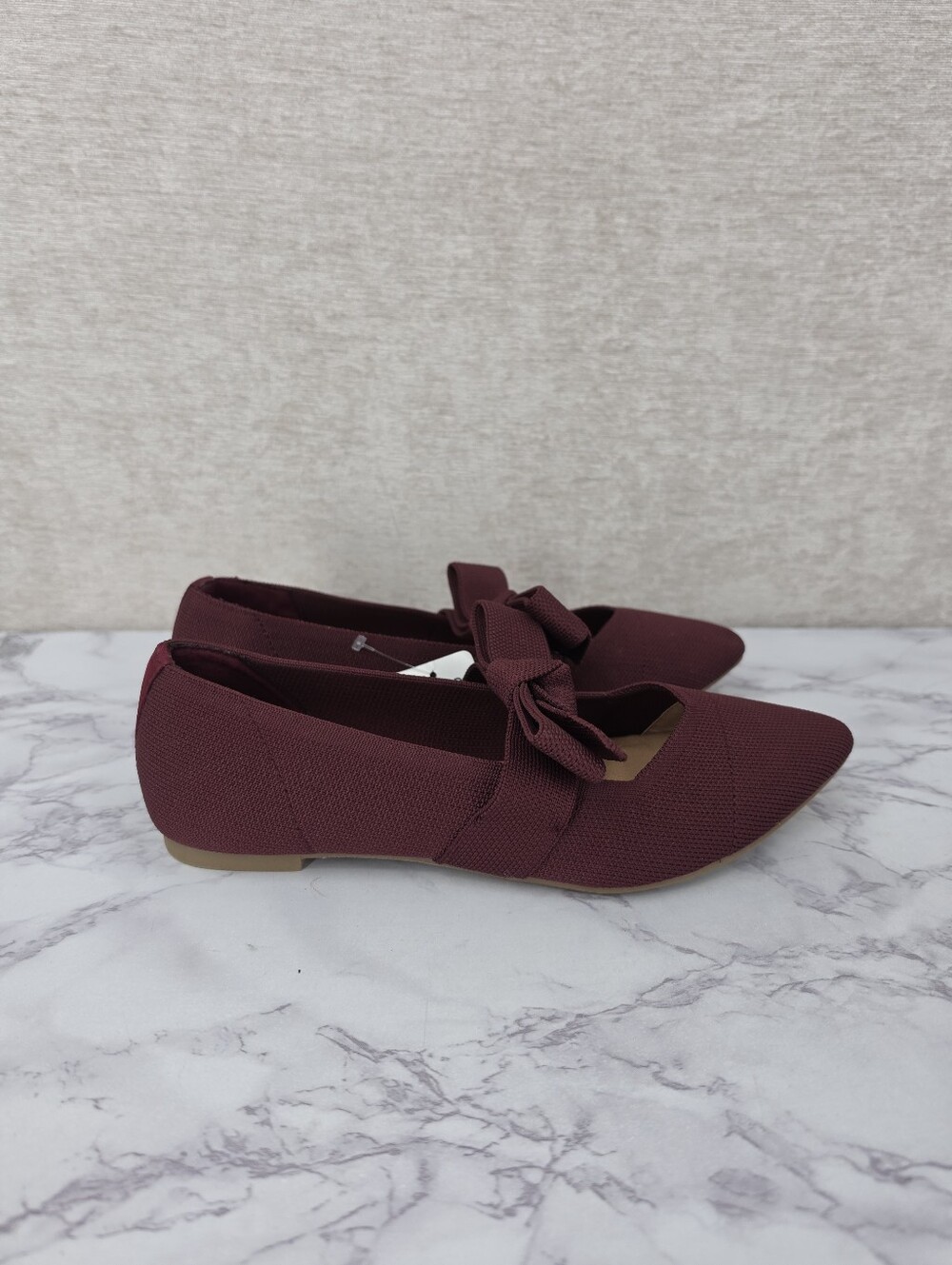 Torrid Burgundy Pointed Bow Flats Mary Jane Shoes NEW NWT Women's Size 8